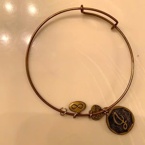Alex and Ani bracelet like new gold J letter bracelet